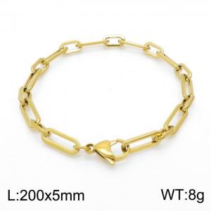 Stainless Steel Gold-plating Bracelet - KB152251-Z