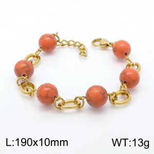 Stainless Steel Gold-plating Bracelet - KB152334-BH