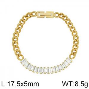 Stainless Steel Stone Bracelet - KB152437-WGML