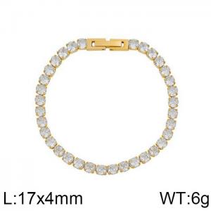 Stainless Steel Stone Bracelet - KB152447-WGML