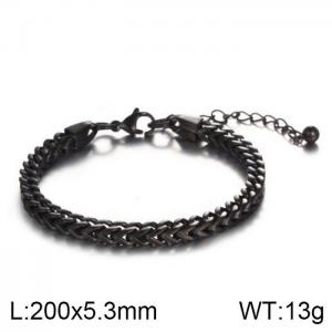Stainless Steel Black-plating Bracelet - KB152458-WGS