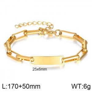 Stainless Steel Gold-plating Bracelet - KB152498-WGSF