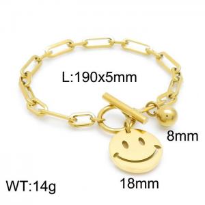 Stainless Steel Gold-plating Bracelet - KB152545-Z