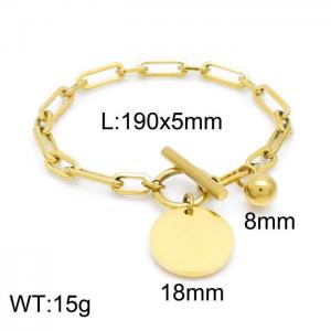 Stainless Steel Gold-plating Bracelet - KB152547-Z