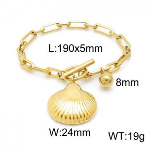 Stainless Steel Gold-plating Bracelet - KB152553-Z