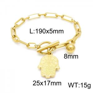 Stainless Steel Gold-plating Bracelet - KB152554-Z