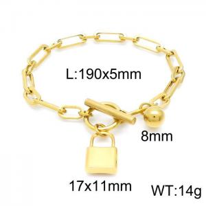 Stainless Steel Gold-plating Bracelet - KB152556-Z