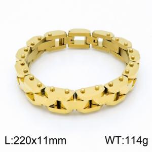 Stainless Steel Gold-plating Bracelet - KB152643-KFC