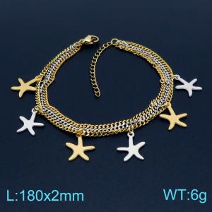 Stainless Steel Gold-plating Bracelet - KB152840-DL