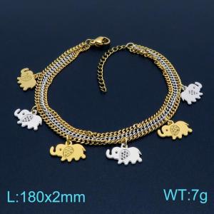 Stainless Steel Gold-plating Bracelet - KB152841-DL