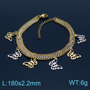 Stainless Steel Gold-plating Bracelet - KB152842-DL