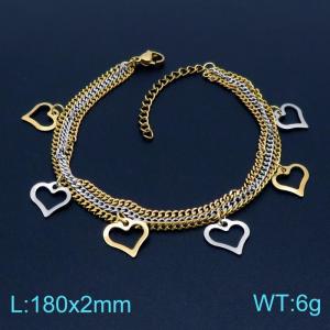 Stainless Steel Gold-plating Bracelet - KB152843-DL