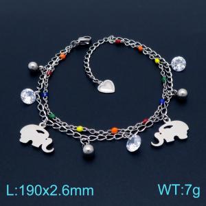 Stainless Steel Stone Bracelet - KB152845-DL