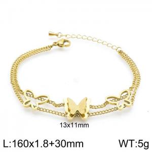 Stainless Steel Gold-plating Bracelet - KB153030-HM