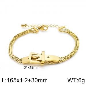 Stainless Steel Gold-plating Bracelet - KB153032-HM