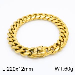 Stainless Steel Gold-plating Bracelet - KB153141-KFC