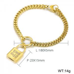 Stainless Steel Gold-plating Bracelet - KB153305-Z