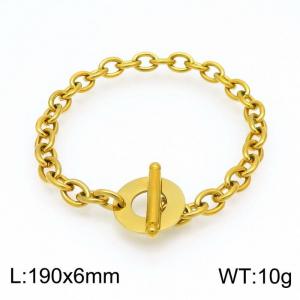 Stainless Steel Gold-plating Bracelet - KB153332-Z