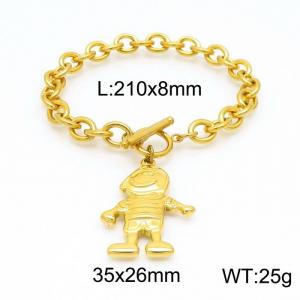 Stainless Steel Gold-plating Bracelet - KB153335-Z