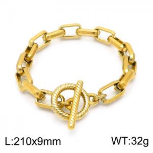 Stainless Steel Gold-plating Bracelet - KB153348-Z