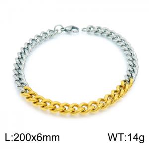 Stainless Steel Gold-plating Bracelet - KB153734-Z