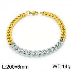 Stainless Steel Gold-plating Bracelet - KB153735-Z