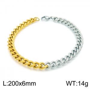 Stainless Steel Gold-plating Bracelet - KB153736-Z