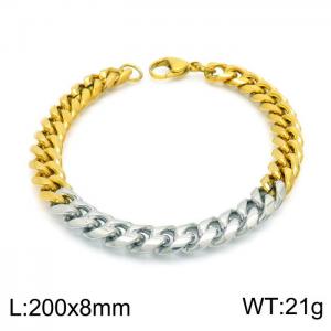 Stainless Steel Gold-plating Bracelet - KB153737-Z