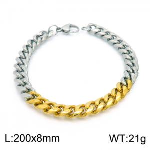 Stainless Steel Gold-plating Bracelet - KB153738-Z