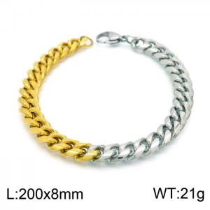 Stainless Steel Gold-plating Bracelet - KB153739-Z