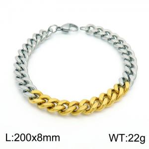 Stainless Steel Gold-plating Bracelet - KB153741-Z