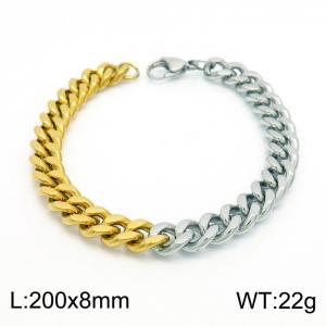 Stainless Steel Gold-plating Bracelet - KB153742-Z