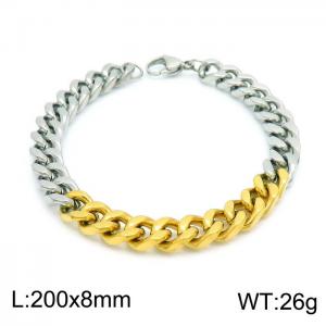 Stainless Steel Gold-plating Bracelet - KB153743-Z