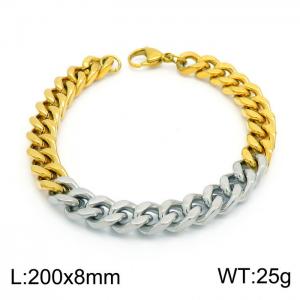 Stainless Steel Gold-plating Bracelet - KB153744-Z