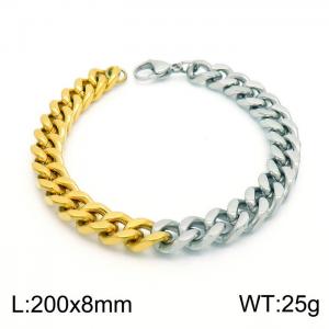 Stainless Steel Gold-plating Bracelet - KB153745-Z