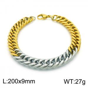 Stainless Steel Gold-plating Bracelet - KB153751-Z