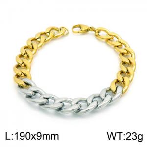 Stainless Steel Gold-plating Bracelet - KB153765-Z