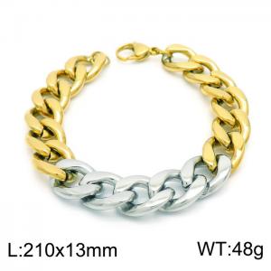 Stainless Steel Gold-plating Bracelet - KB153772-Z