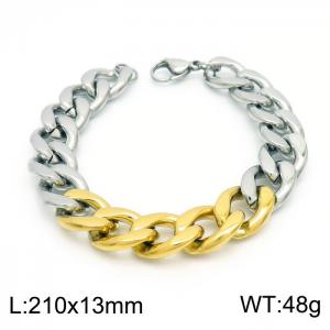 Stainless Steel Gold-plating Bracelet - KB153773-Z