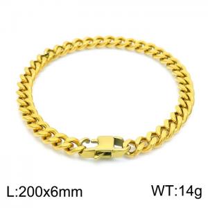 Stainless Steel Gold-plating Bracelet - KB153774-Z