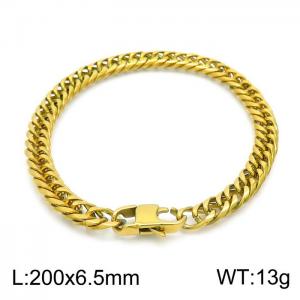 Stainless Steel Gold-plating Bracelet - KB153776-Z