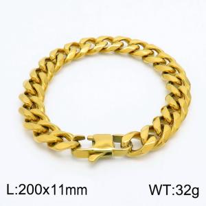 Stainless Steel Gold-plating Bracelet - KB153780-Z