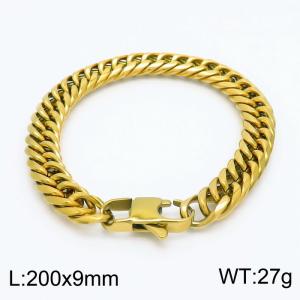 Stainless Steel Gold-plating Bracelet - KB153782-Z