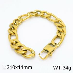 Stainless Steel Gold-plating Bracelet - KB153786-Z