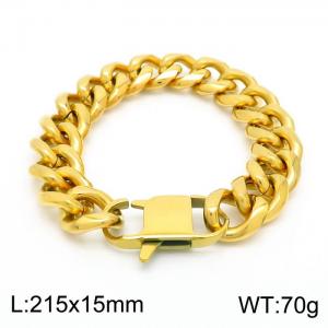 Stainless Steel Gold-plating Bracelet - KB153792-Z