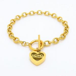 Stainless Steel Gold-plating Bracelet - KB154006-TJG