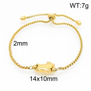 Stainless Steel Gold-plating Bracelet - KB154235-Z