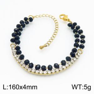 Stainless Steel Stone Bracelet - KB154245-Z