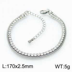 Stainless Steel Stone Bracelet - KB154277-Z