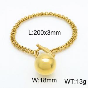 Stainless Steel Gold-plating Bracelet - KB154290-Z